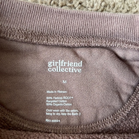 Girlfriend Collective Mauve Crewneck Sweatshirt - Picture 5 of 6